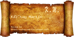 Kátay Martin névjegykártya